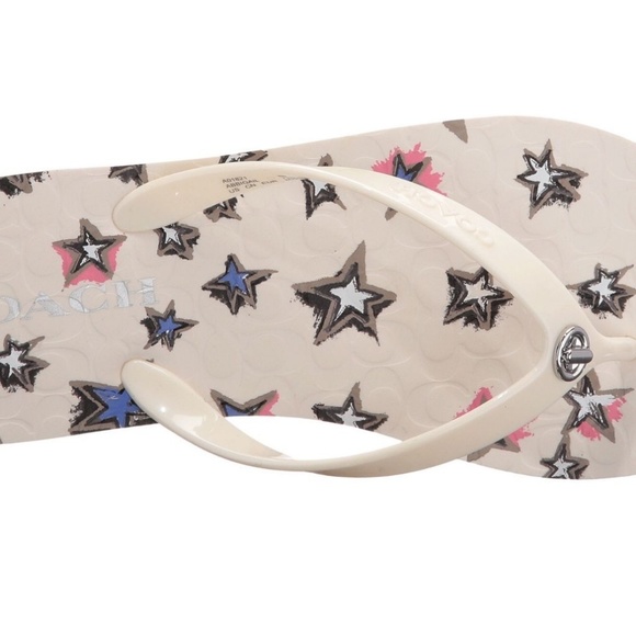 COACH SANDALS FLIP-FLOPS  WHITE - Picture 2 of 8